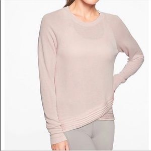 Athleta ivory criss cross sweatshirt size xs